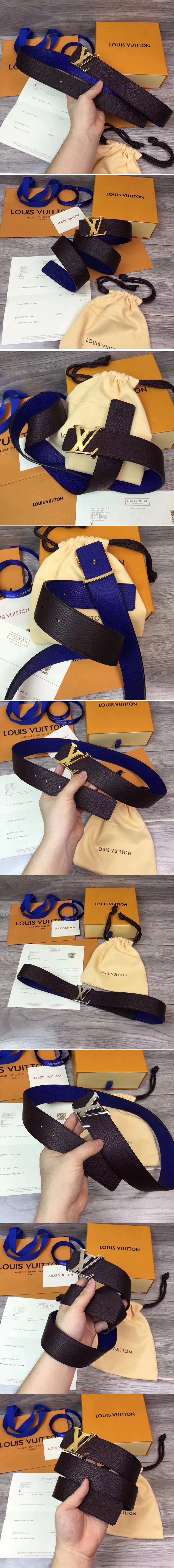 Replica Louis Vuitton Initiales 40 MM Reversible M9080T Gold Buckle
