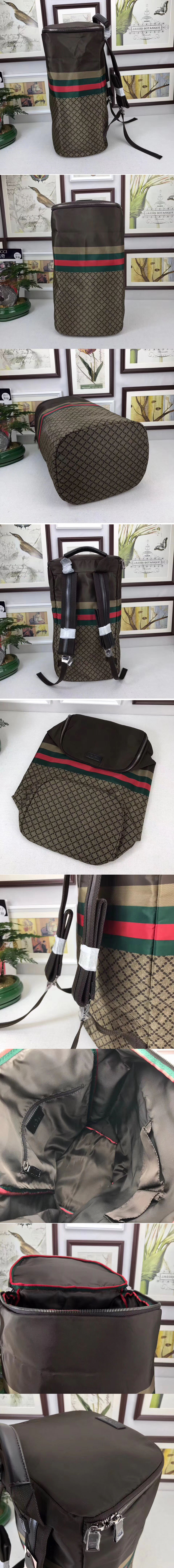 Replica Gucci 268111 Large Coffee Leather Backpack