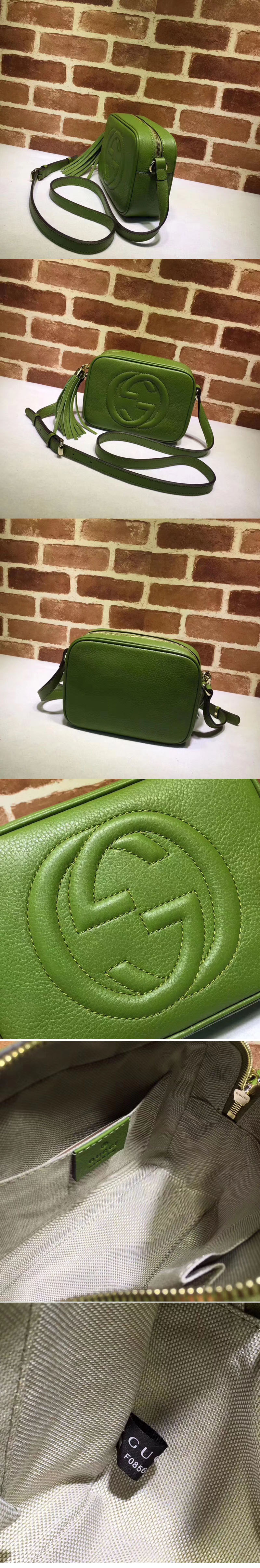 Replica Gucci 308364 Soho Leather Disco Bags Green