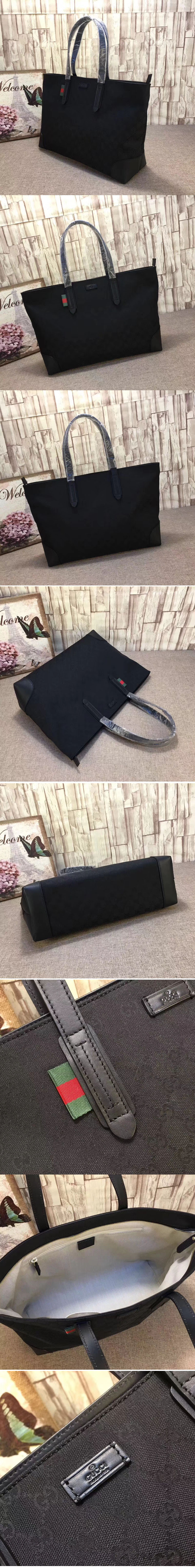 Replica Gucci 308928 Large Original GG Canvas Tote Bags Black