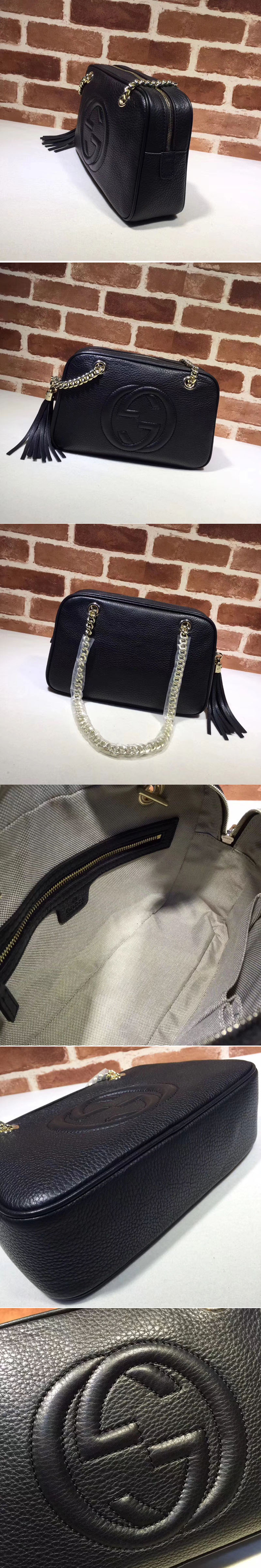 Replica Gucci 308983 Soho Shoulder Bags Black