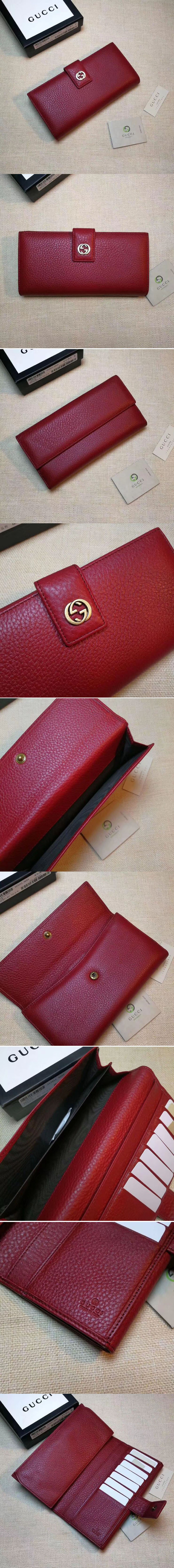 Replica Gucci 337335 Calf Leather Wallet Red