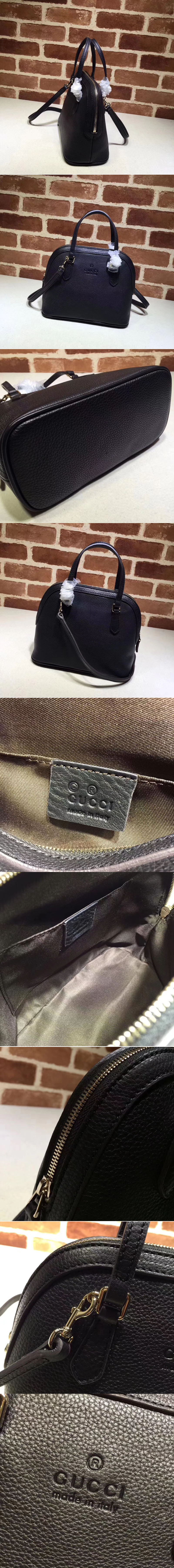 Replica Gucci 341504 Calfskin Leather Small Tote Bags Black
