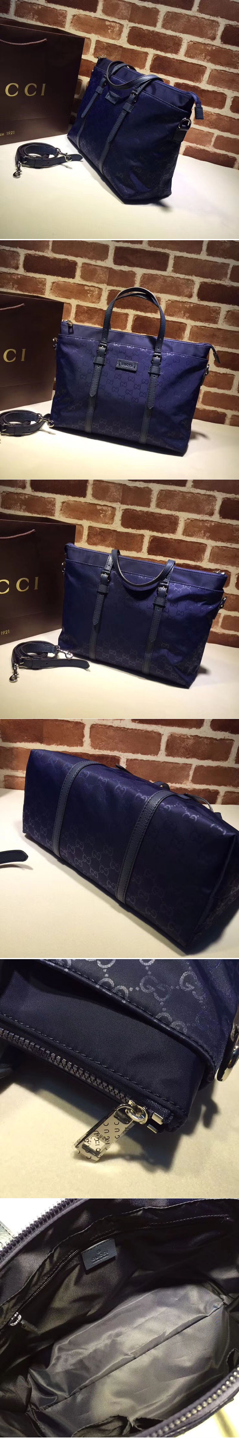 Replica Gucci 387067 GG pattern guccissima Tote Bags Blue