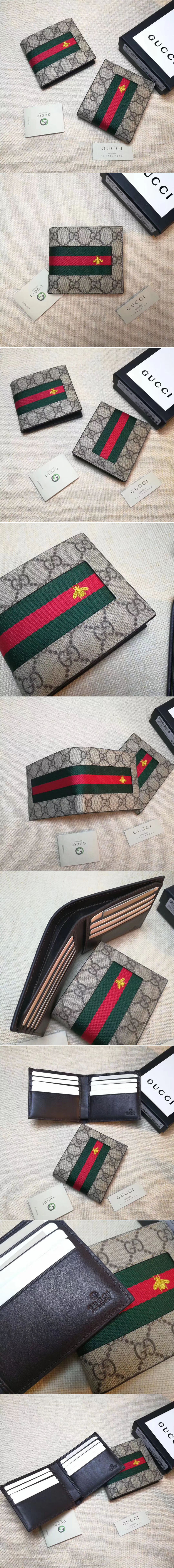 Replica Gucci 408827 Web GG Supreme wallet