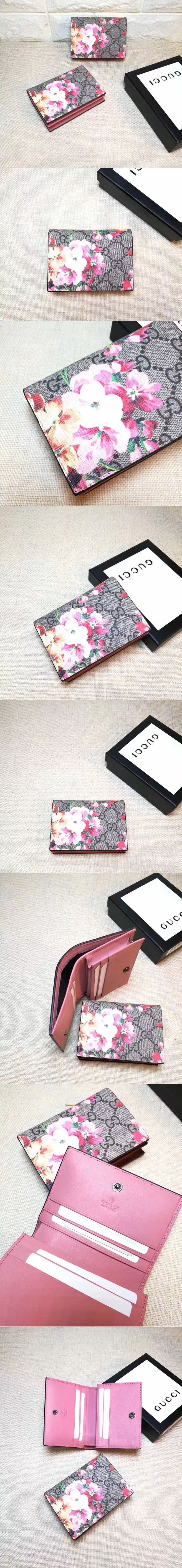 Replica Gucci 410088 GG Blooms Pink Card Case