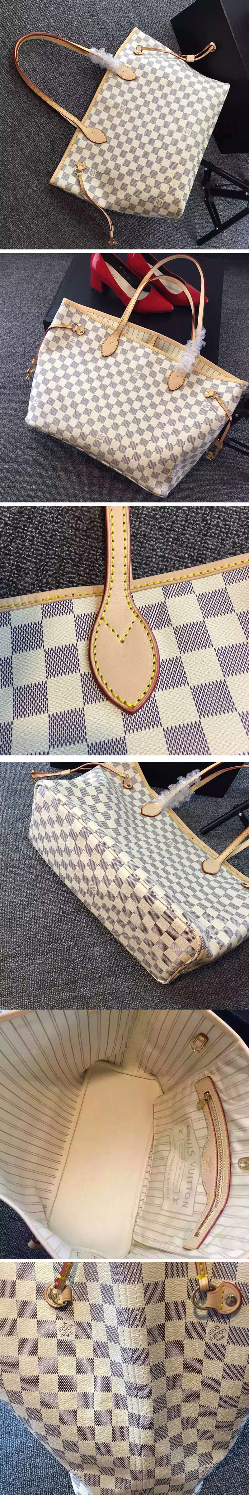 Replica Louis Vuitton N41360 Neverfull GM Damier Azur Bags