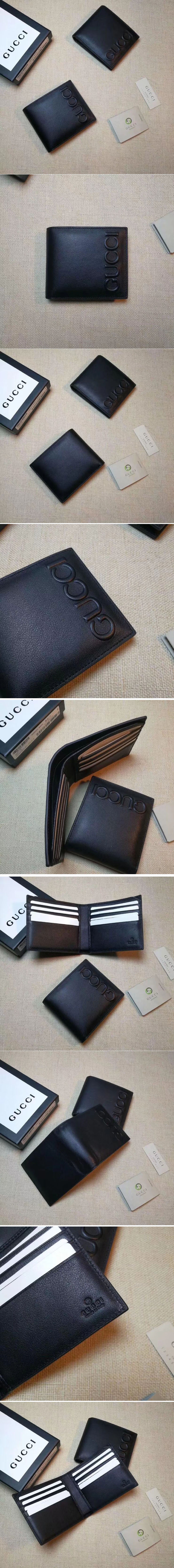 Replica Gucci 428767 GG Marmont leather bi-fold wallet Black