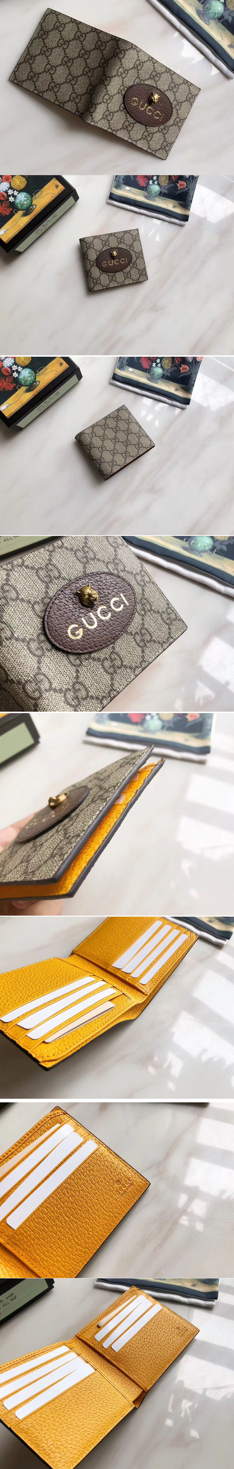 Replica Gucci 473954 Neo Vintage GG Supreme wallet Yellow