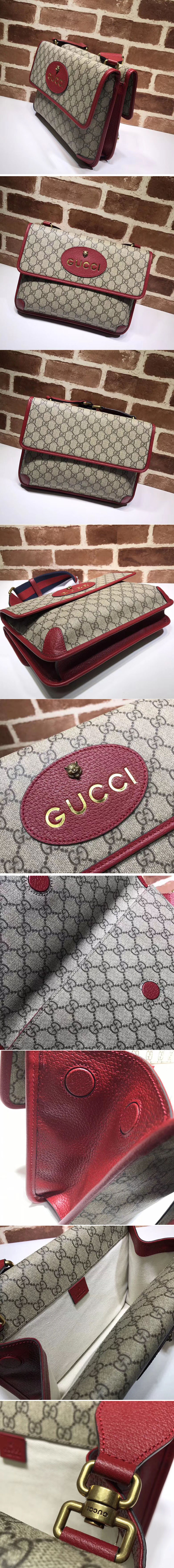 Replica Gucci 495654 GG Supreme Canvas Messenger Bags Red