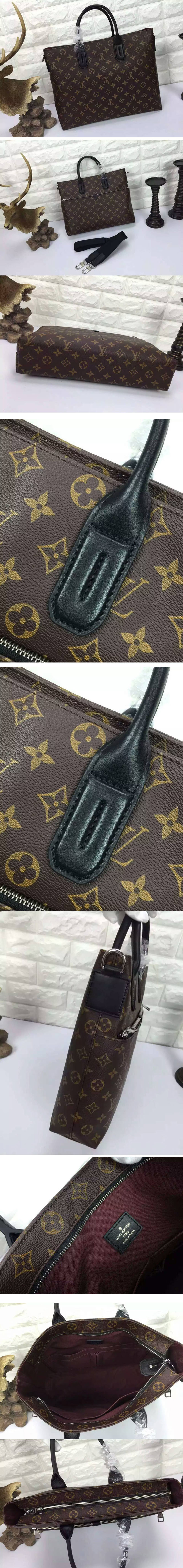 M61288 Louis Vuitton 2015 Monogram Macassar Laptop Bag