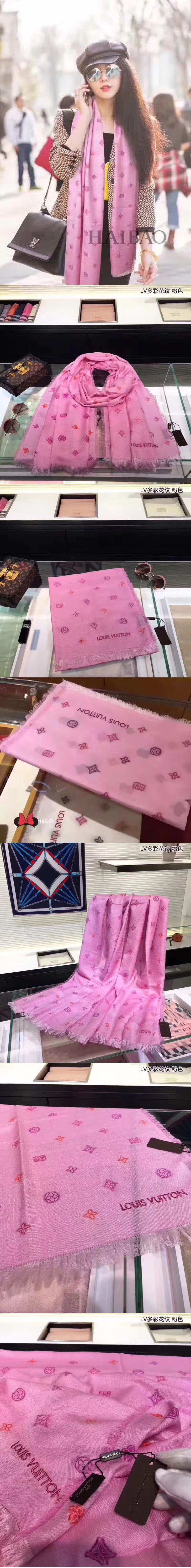 Replica Louis Vuitton 70x210cm Cashmere Scarf And Shawl Pink