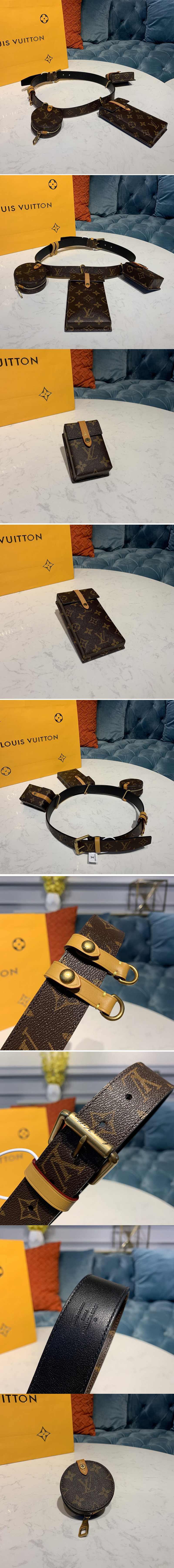 Replica Louis Vuitton M0236Y LV Daily Multi Pocket 30mm belt in Monogram Canvas