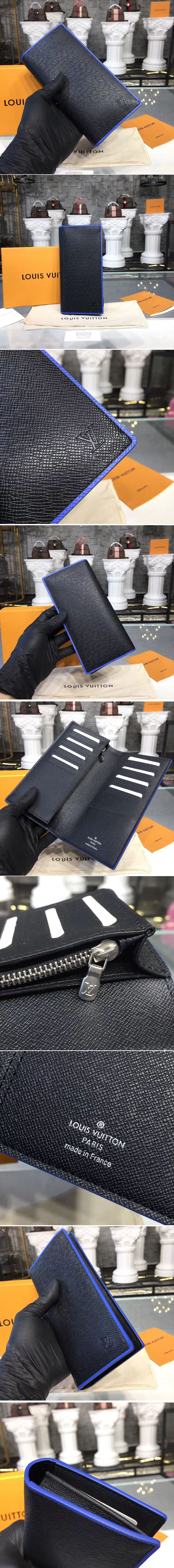 Replica Louis Vuitton M30558 LV Brazza Wallet Taiga Leather