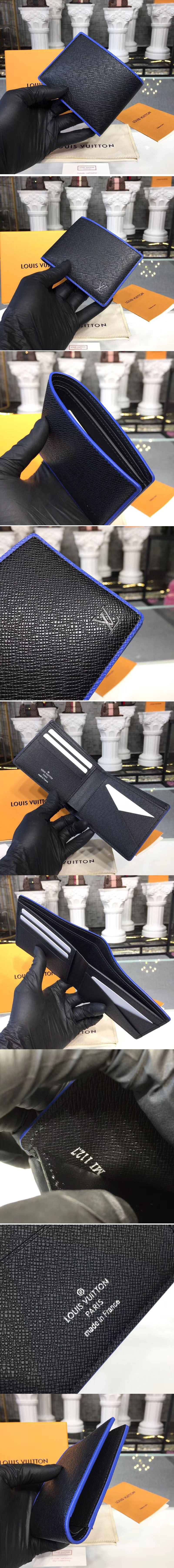 Replica Louis Vuitton M30563 LV Multiple Wallet Taiga Leather