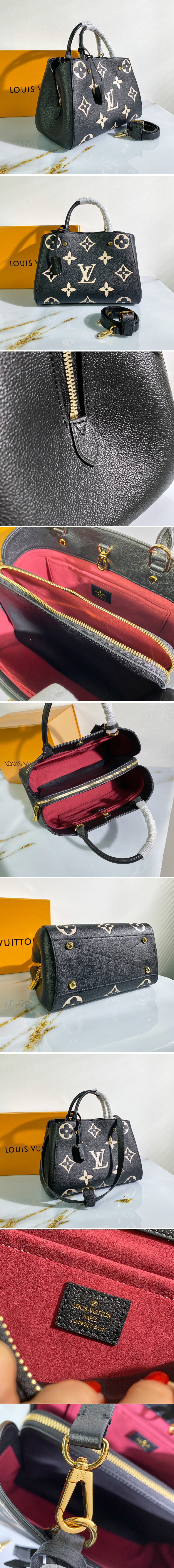 Replica Louis Vuitton M45499 LV Exclusive Prelaunch - Montaigne MM Bag in Monogram Empreinte Leather