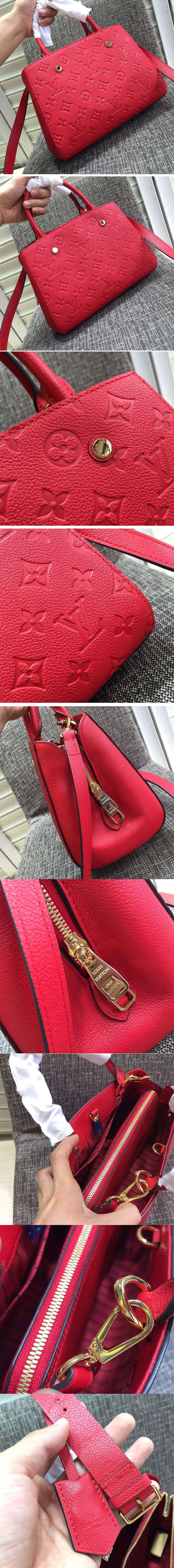 Replica Louis Vuitton Montaigne MM Emp Bags M41053 Red