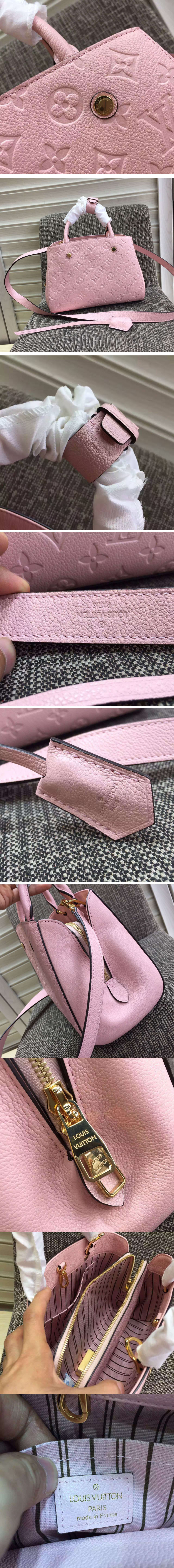 Replica Louis Vuitton Montaigne MM Emp Bags M41053 Pink