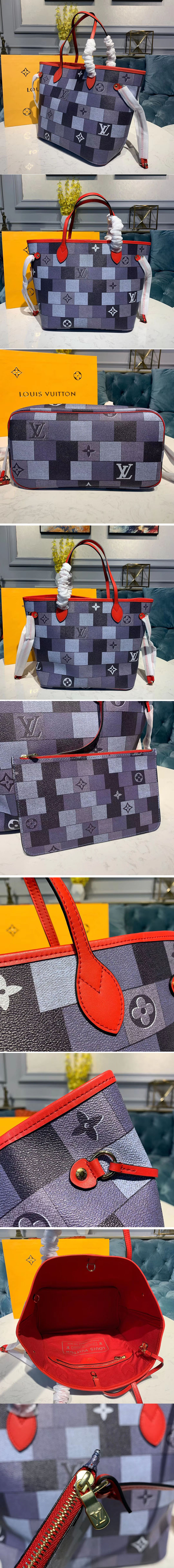 Replica Louis Vuitton M41177 LV Neverfull MM tote Bags Damier Ebene Canvas