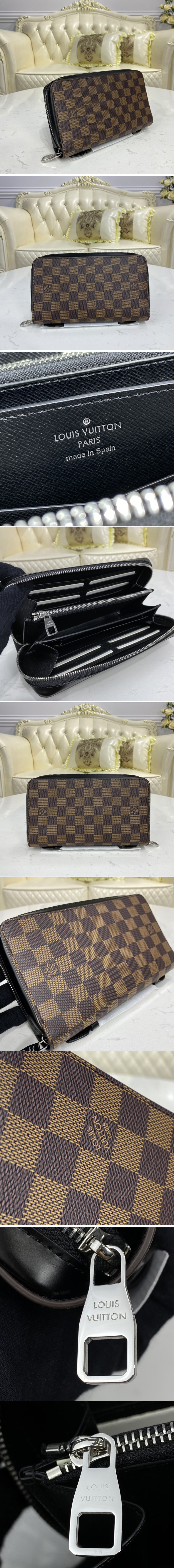 Replica Louis Vuitton N41503 LV Zippy XL Wallet In Damier Ebene Canvas