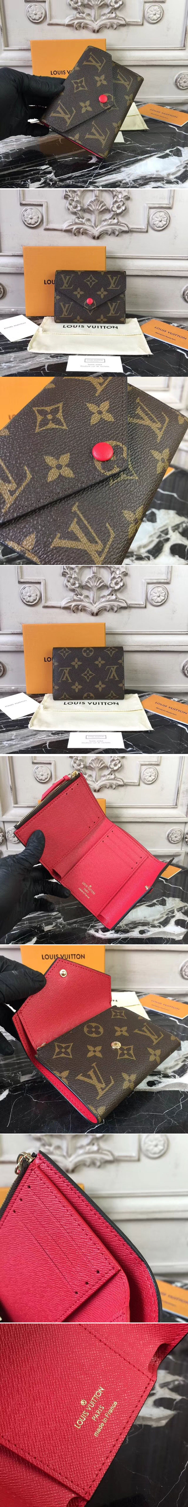 Replica Louis Vuitton M41938 Monogram Canvas Victorine Wallet Fuchsia