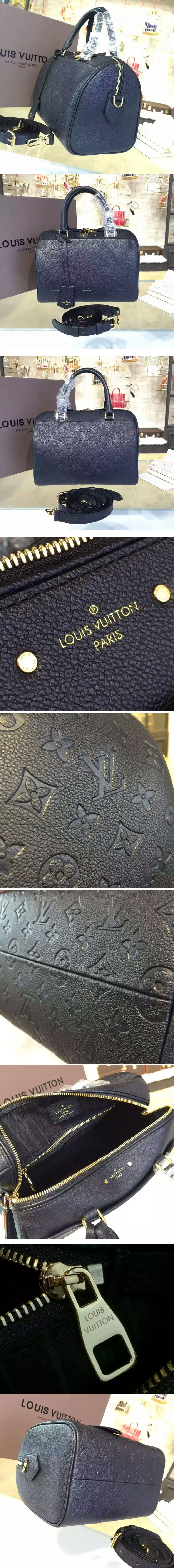 Replica Louis Vuitton M42401  Speedy Bandoulière 25 Monogram Empreinte Bags Black