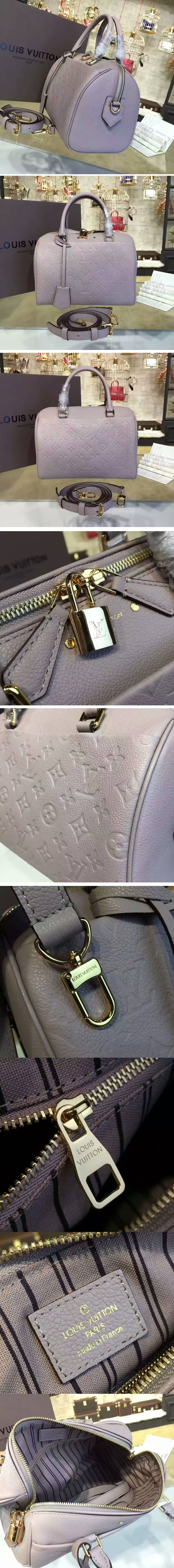 Replica Louis Vuitton M42401 Speedy Bandoulière 25 Monogram Empreinte Bags Grey