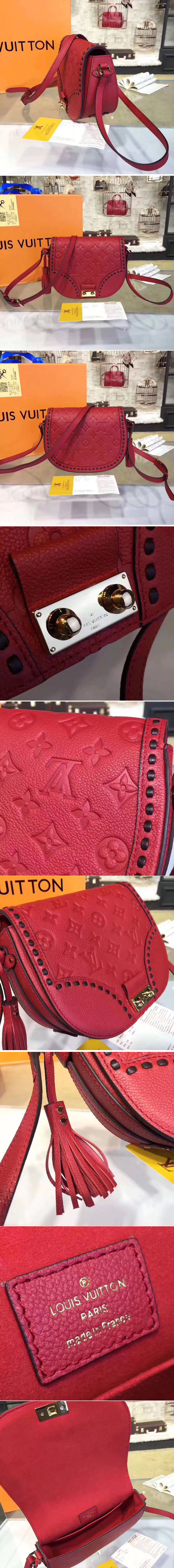 Replica Louis Vuitton M43146 LV Monogram Empreinte Junot Bags Red