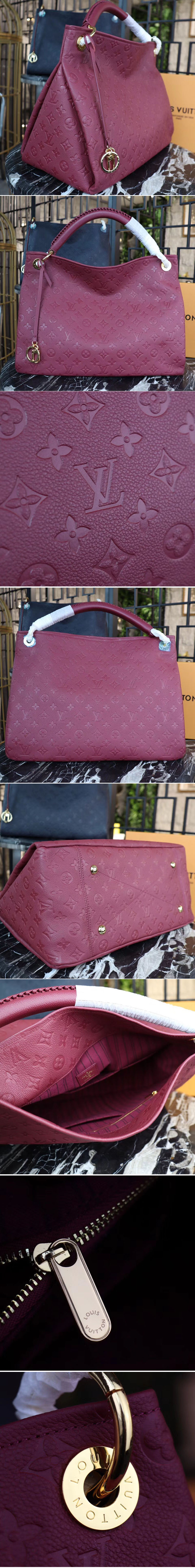 Replica Louis Vuitton M43257 LV Artsy MM Monogram Empreinte Bags Raisin