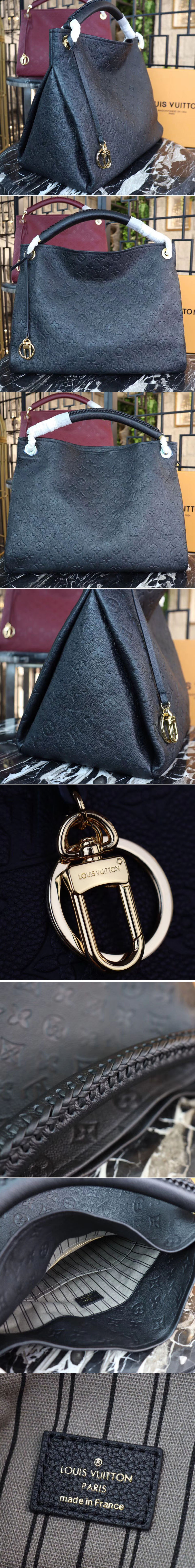 Replica Louis Vuitton M41066 LV Artsy MM Monogram Empreinte Bags Black