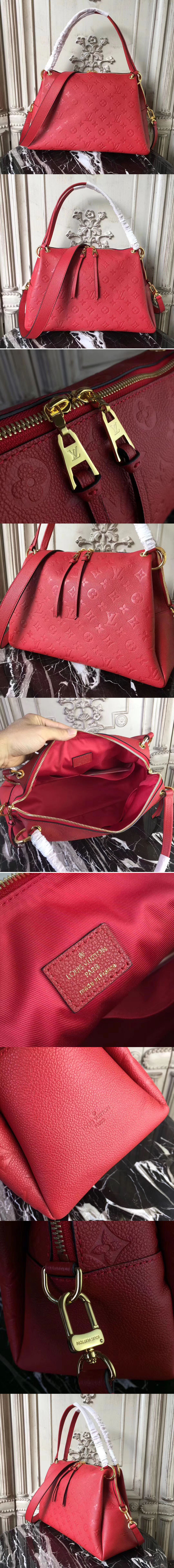 Replica Louis Vuitton m43720 Ponthieu PM Monogram Empreinte Bags Red