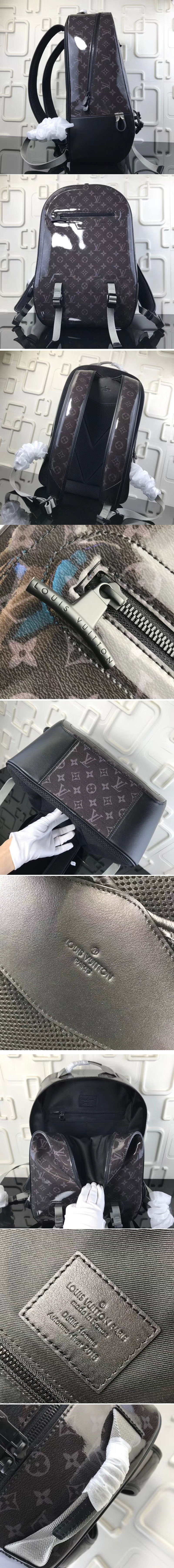 Replica Louis Vuitton M43881 LV Monogram Canvas Backpack GM Black