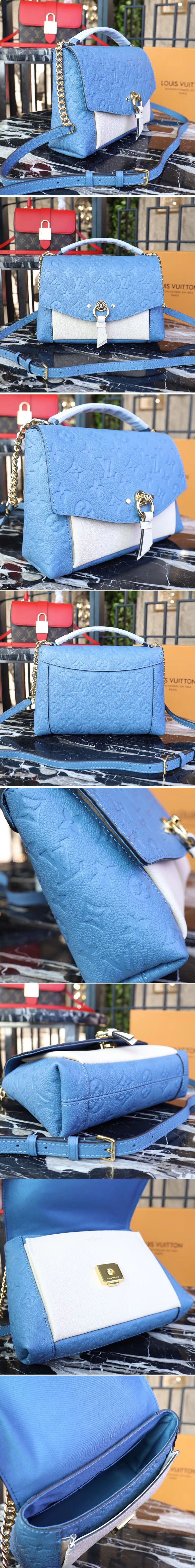 M44308 Louis Vuitton Monogram Empreinte Blanche BB-Jean Blue