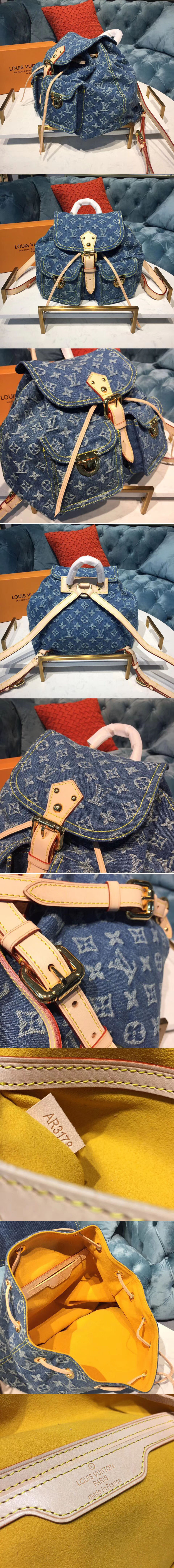 Replica Louis Vuitton M44460 LV Monogram Denim Backpack