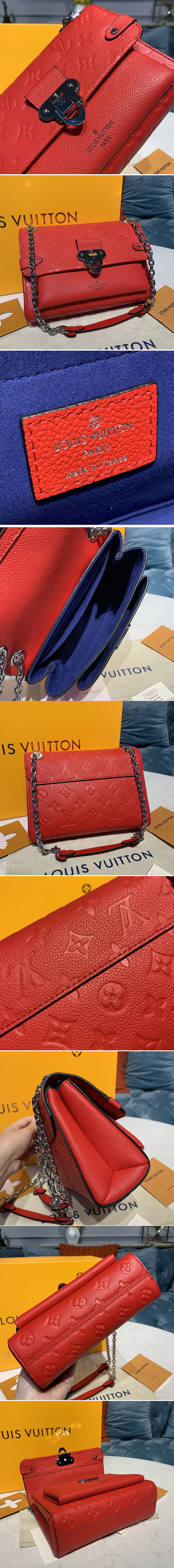 Replica Louis Vuitton M44554 LV Vavin BB Bag in Red Monogram Empreinte leather