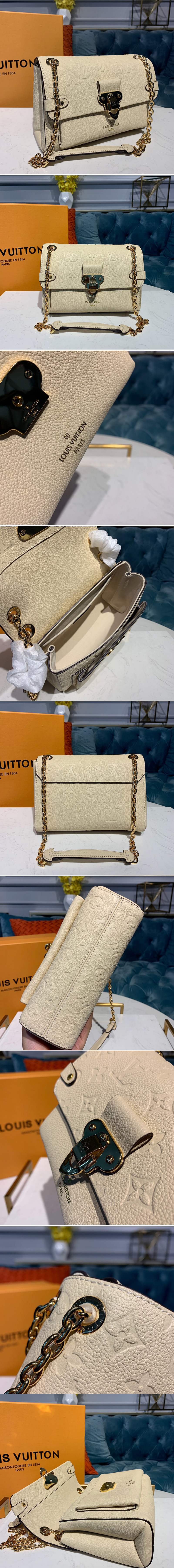 Replica Louis Vuitton M44553 LV Vavin BB Bag in Beige Monogram Empreinte leather