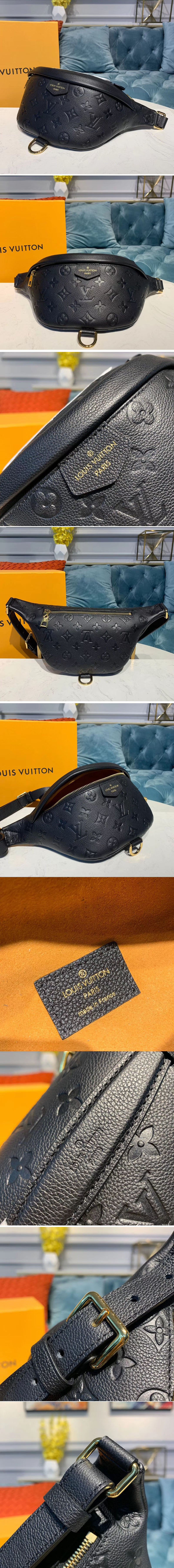 Replica Louis Vuitton M44812 LV Bumbag Black Monogram Empreinte Leather