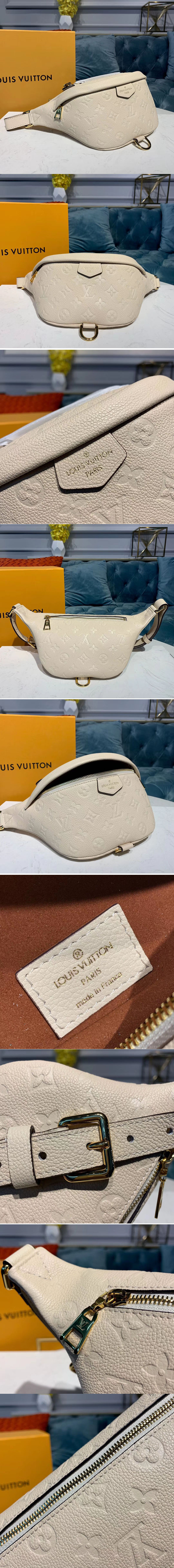 Replica Louis Vuitton M44836 LV Bumbag White Monogram Empreinte Leather