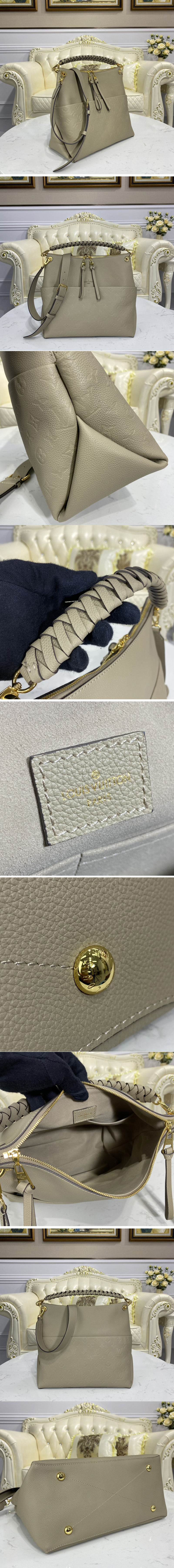 Replica Louis Vuitton M45523 LV Maida Hobo Bag in Tourterelle Gray Monogram Empreinte Leather