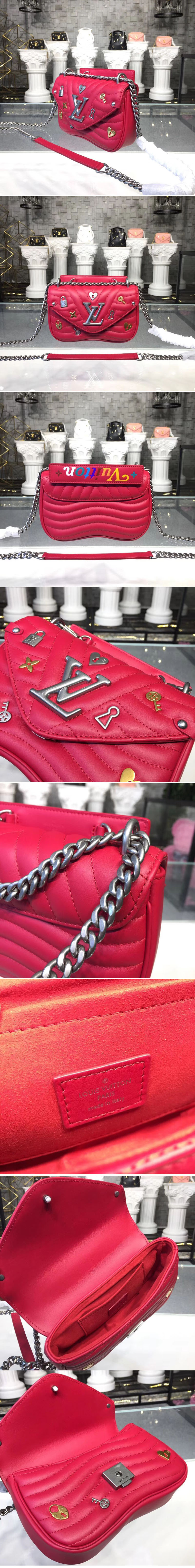 Replica Louis Vuitton M53213 New Wave Chain Bag PM New Wave Leather Red