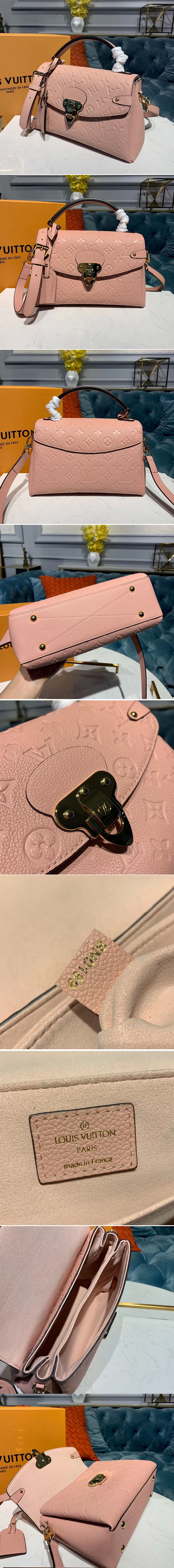 Replica Louis Vuitton M53942 LV Georges BB Bags Pink Monogram Empreinte Leather
