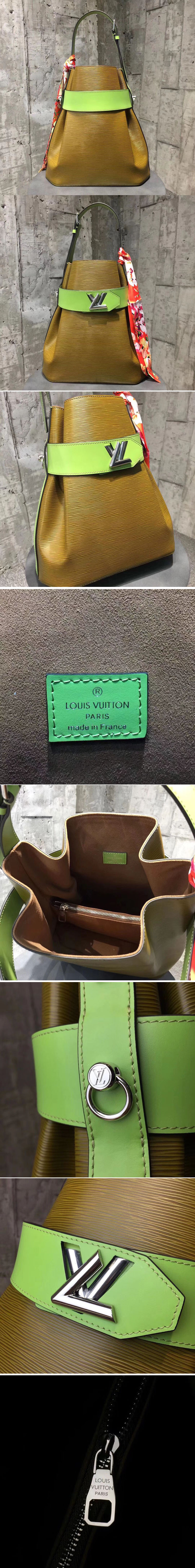Replica Louis Vuitton M55188 Epi Leather Bucket Bag Green