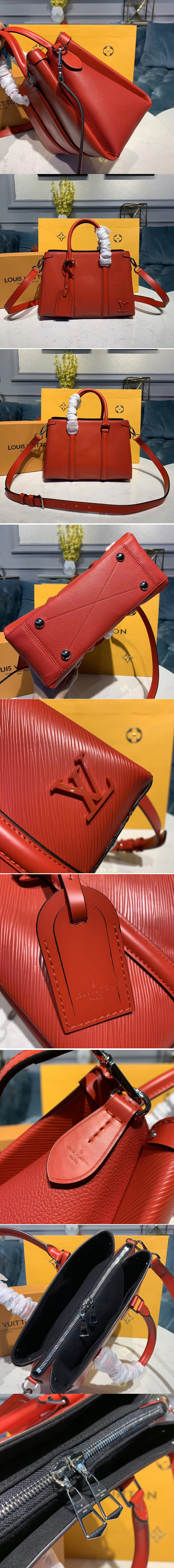 Replica Louis Vuitton M55613 LV Twist Tote Bags Red Epi leather