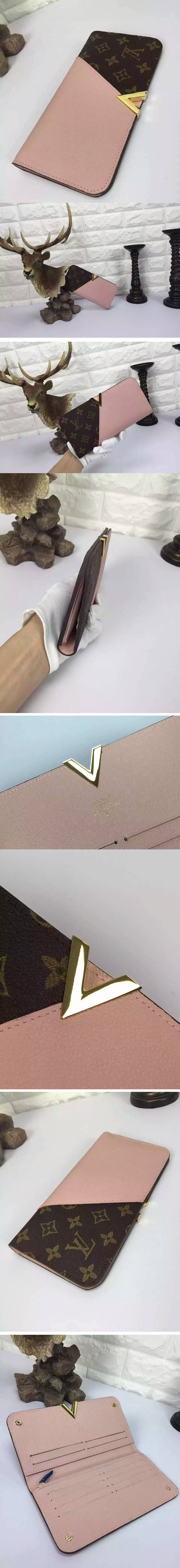 Replica Louis Vuitton M56176 Kimono Wallet Monogram Canvas Pink