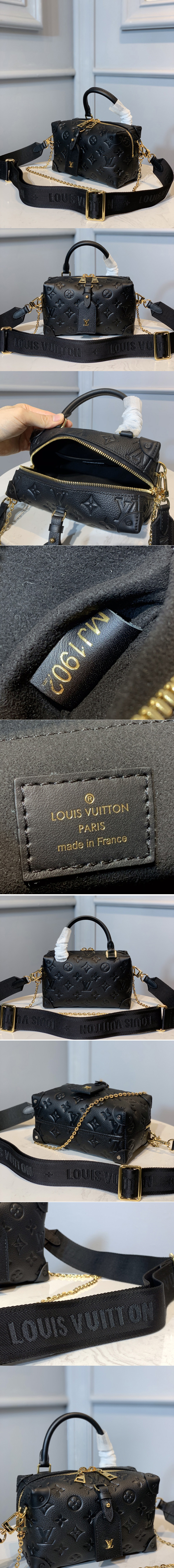 Replica Louis Vuitton M56319 LV HandBag in Black Monogram Empreinte Leather