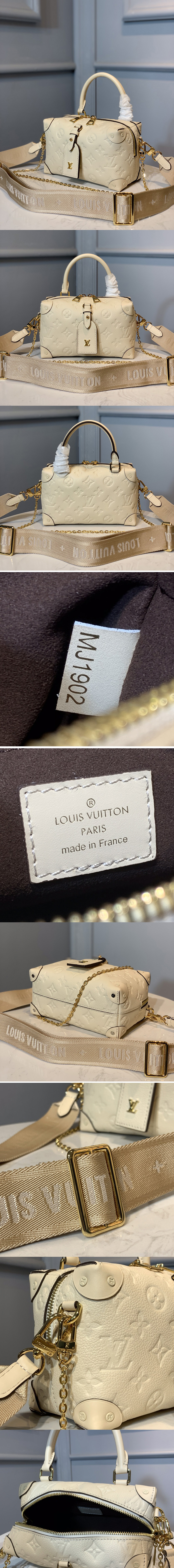 Replica Louis Vuitton M56319 LV HandBag in Beige Monogram Empreinte Leather