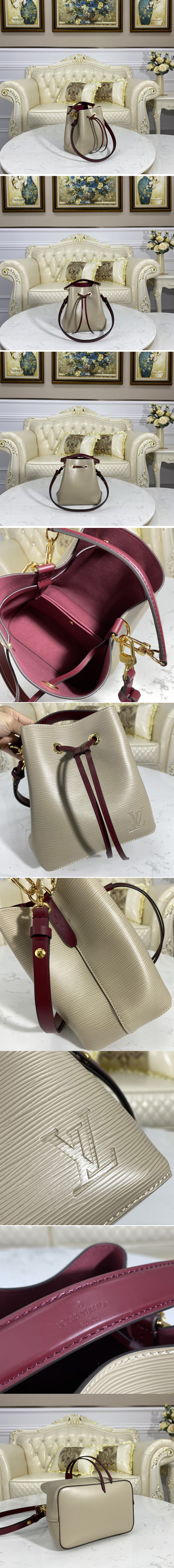 Replica Louis Vuitton M57032 LV NéoNoé BB mini bucket bag in Gray Epi leather