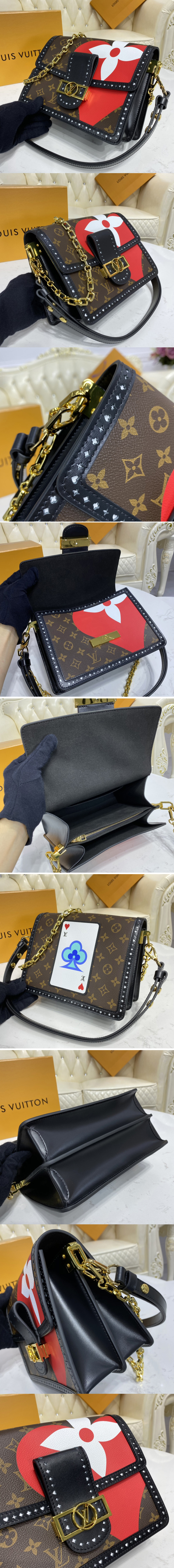 Replica Louis Vuitton M57448 LV Game On Dauphine MM handbag in Game On Monogram Canvas