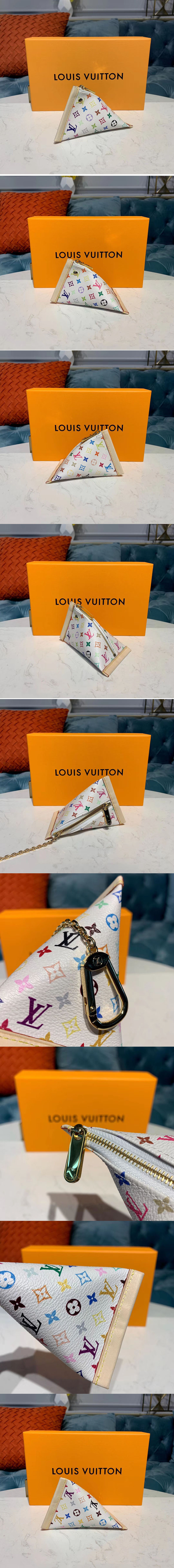 Replica Louis Vuitton M58029 LV Berlingo Coin Purse White Monogram Multicolor