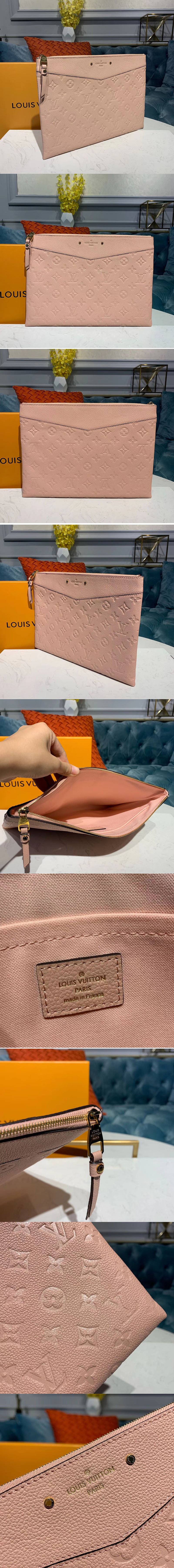 Replica Louis Vuitton M62938 LV Daily Pouch Bags Rose Poudre Monogram Empreinte Leather